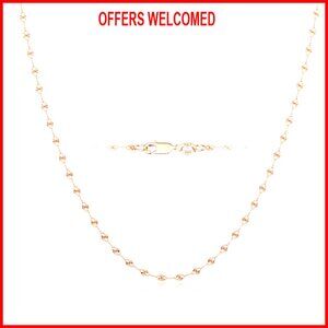 925 Sterling Silver Chain Necklace 16K Gold Plated 16" Dainty Minimalist